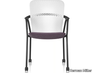 KEYN - Chair with armrests and castors _ Herman Miller