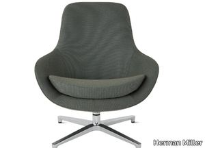 SAIBA - Fabric armchair with 4-spoke base high-back _ Herman Miller