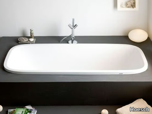 UNO - Built-in rectangular acrylic bathtub with chromotherapy _ Hoesch