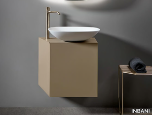 FORMA - Single wall-mounted wooden vanity unit _ INBANI