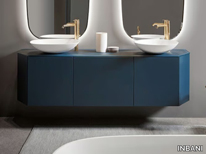 FORMA - Wall-mounted wooden vanity unit with doors _ INBANI