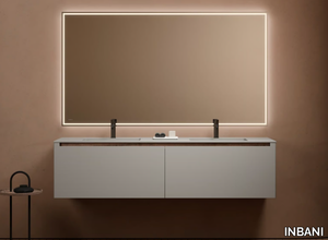 STRATO H - Double wall-mounted wooden vanity unit with drawers _ INBANI