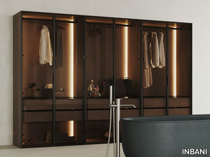 STRATO - Modular MDF bathroom cabinet with glass doors _ INBANI