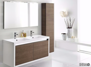 CLEVER - Composizione 2 - Laminate bathroom cabinet / vanity unit _ INDA®