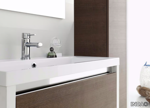 CLEVER - Composizione 3 - Laminate bathroom cabinet / vanity unit _ INDA®