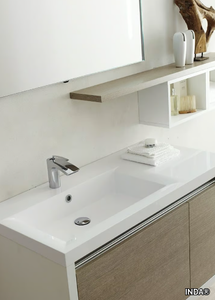 CLEVER - Composizione 4 - Laminate bathroom cabinet / vanity unit _ INDA®