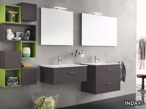 CITY - Composizione 2 - Laminate bathroom cabinet / vanity unit _ INDA®