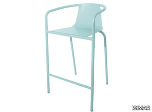 CADIZ - Aluminium garden stool with back _ ISIMAR