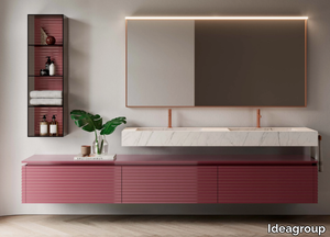 DOLCEVITA 10 - Double wall-mounted vanity unit with mirror _ Ideagroup