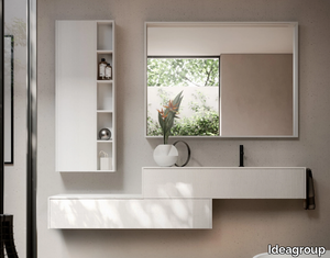 SENSE 12 - Single vanity unit with mirror _ Ideagroup