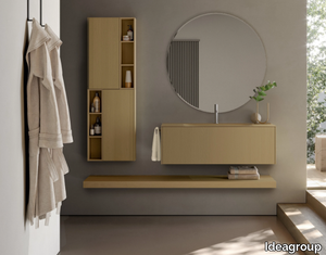 SENSE 17 - Wall-mounted vanity unit with cabinets _ Ideagroup