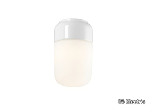 OHM 100 - Matt opal glass and porcelain wall lamp / ceiling lamp _ Ifö Electric