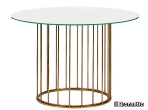 CAGE 06 - Round brass table _ Il Bronzetto