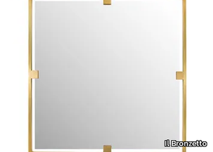 TIMELESS URBAN 51 - Square framed brass mirror _ Il Bronzetto