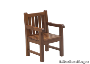 JUNIOR - Teak garden chair with armrests _ Il Giardino di Legno