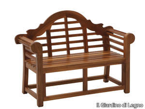 JUNIOR - Teak garden bench with armrests _ Il Giardino di Legno