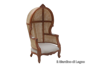 PORTER JUNIOR - High-back wicker garden armchair _ Il Giardino di Legno