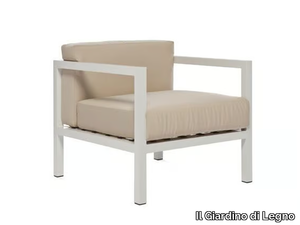 LEI - Aluminium garden armchair with armrests _ Il Giardino di Legno