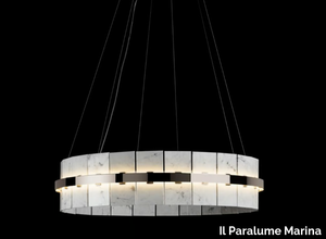 2290NL - Handmade Carrara marble pendant lamp _ Il Paralume Marina