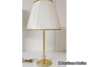 1443/G - LED brass table lamp with fabric lampshade _ Il Paralume Marina