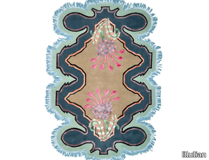 MULTIFARIOUS FLORA VOL.II VERS. B - Himalayan Wool rug with floral pattern _ Illulian