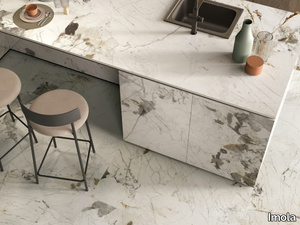 THE ROOM - PAT WH - Porcelain stoneware wall/floor tiles with marble effect _ Imola