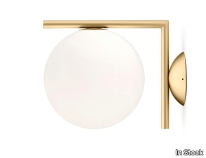 FLOS - IC LIGHTS CW1 BRASS - Glass and brass wall lamp _ In Stock
