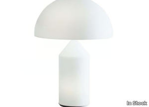 OLUCE - ATOLLO 235 WHITE - Murano glass table lamp _ In Stock