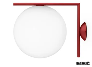 FLOS - IC LIGHTS W2 OUTDOOR RED - LED Glass and Stainless Steel outdoor wall lamp _ In Stock