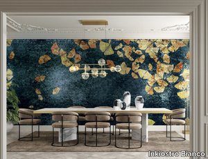 ETERNAL YOUTH - Gold leaf wallpaper with floral pattern _ Inkiostro Bianco