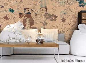 BACKYARD - Panoramic wallpaper with floral pattern _ Inkiostro Bianco