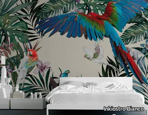 PARROTS - Tropical wallpaper _ Inkiostro Bianco