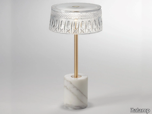 ESTER - Handmade crystal table lamp with dimmer _ Italamp