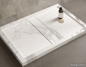 DROP - Rectangular porcelain stoneware shower tray _ Italgraniti