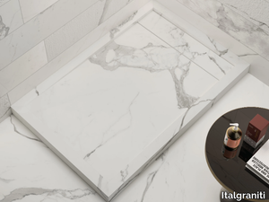 FLOW - Rectangular porcelain stoneware shower tray _ Italgraniti