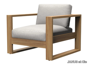 MATISSE TEAK - Teak garden armchair with armrests _ JANUS et Cie