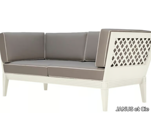 QUADRATL CLUB - 2 seater aluminium sofa _ JANUS et Cie