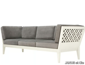 QUADRATL CLUB - 3 seater aluminium sofa _ JANUS et Cie