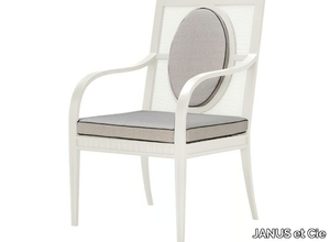 SAVANNAH - Powder coated aluminium chair with armrests _ JANUS et Cie