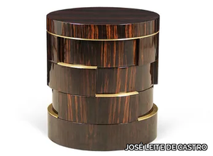 BABEL - Round ebony high side table _ JOSÉ LEITE DE CASTRO