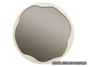 MINERVA - Round wall-mounted wooden mirror _ JOSÉ LEITE DE CASTRO