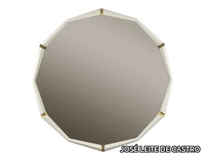 ZIGAR - Round wall mirror with wooden frame _ JOSÉ LEITE DE CASTRO