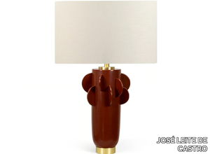 PROTEIA - Table lamp in lacquered wood and fabric shade _ JOSÉ LEITE DE CASTRO