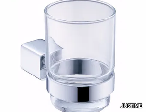 MARK - Wall-mounted glass toothbrush holder _ JUSTIME