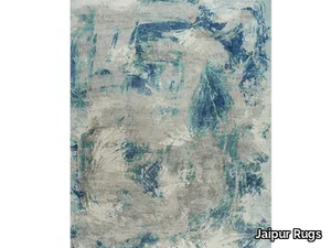 ELA-308 Antique White/Denim Blue - Rectangular handmade rug _ Jaipur Rugs