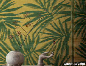 IKENOBO - Juncus wallpaper with floral pattern _ Jannelli&Volpi