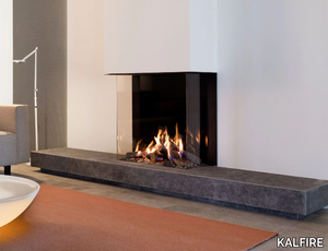 GP70/75S - Wall-mounted 3-sided gas fireplace _ KALFIRE