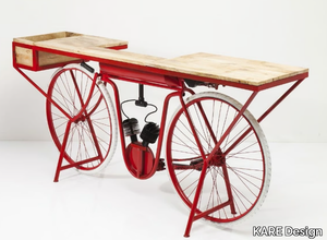 BIKE - Steel and wood console table _ KARE Design