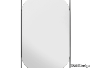 BONITA - Contemporary style framed wall-mounted oval metal mirror _ KARE Design