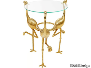 FLAMINGO - Round glass and aluminium coffee table for living room _ KARE Design